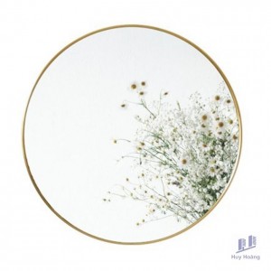 Gương Soi Tròn Kanly PK11.01 Khung Bằng Đồng Treo Tường