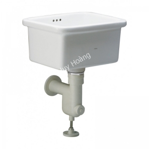 Chậu Giặt Xả Vào Tường CAESAR SS558AP (Bộ xả BF558P)