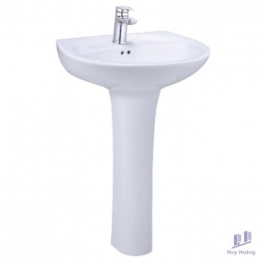 Chậu Rửa Lavabo Caesar Chân Dài L2220/P2445