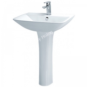 Chậu Rửa Lavabo Caesar Chân Dài L2365/P2445