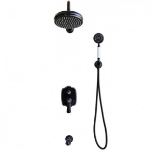 Vòi Sen Kanly GCS78B Nóng Lạnh Âm Tường Đồng Thau Cổ Điển Màu Đen