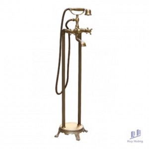 Vòi Sen Xả Bồn Tắm Kanly GCS09 Nóng Lạnh Đặt Sàn Đồng Thau Cổ Điển