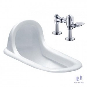 Bồn Cầu Xổm CAESAR C1230+BF525 Kèm Bộ Xả