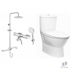 Combo Sen Vòi Bồn Cầu Caesar BS126+TS617+CD1320 Nóng Lạnh