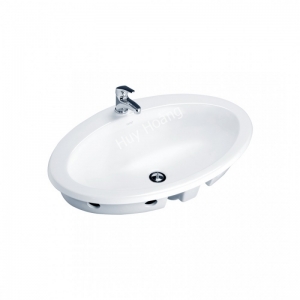Chậu Rửa Lavabo COTTO C019 Ellipse Dương Vành
