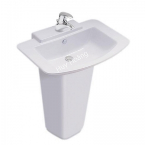 Chậu Rửa Mặt Lavabo COTTO C01467/C4116 Hercules Chân Dài