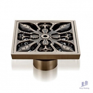 Phễu Thoát Sàn Hoa Văn Kanly GCP07 Bằng Đồng