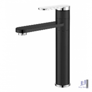 Vòi Lavabo Kanly KLA12 Nóng Lạnh Bằng Đồng Màu Đen