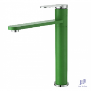 Vòi Lavabo Kanly KLA16 Nóng Lạnh Bằng Đồng Màu Xanh Lá